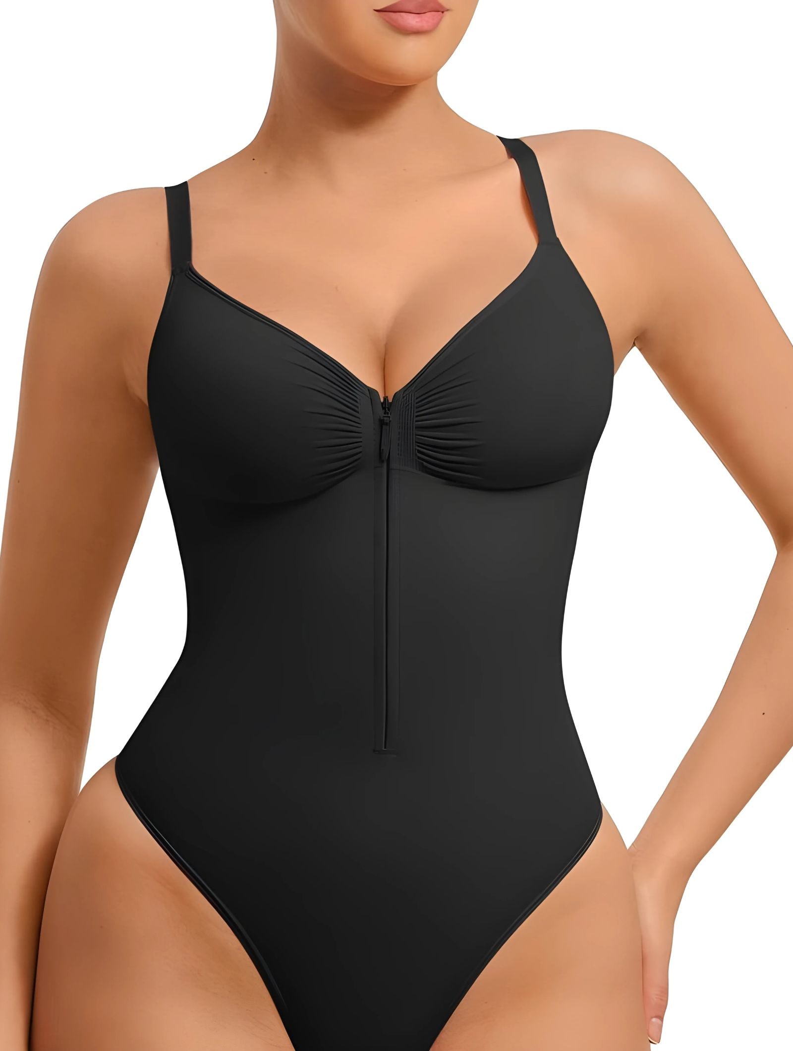Snatch Zip Thong Bodysuit