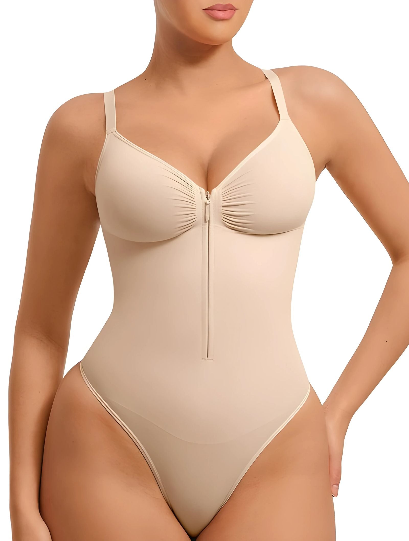 Snatch Zip Thong Bodysuit
