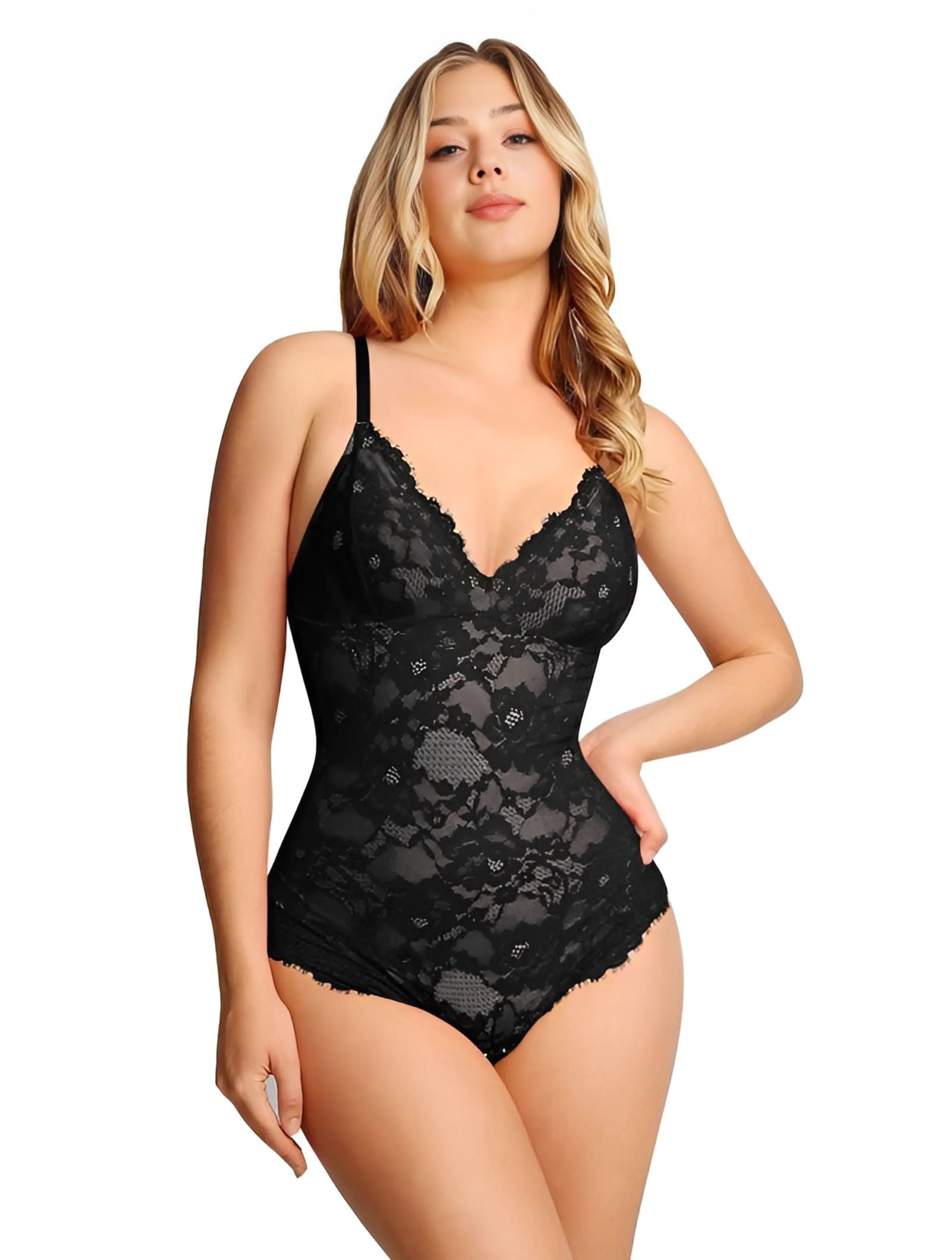 Sculpt Lace V-Neck Bodysuit