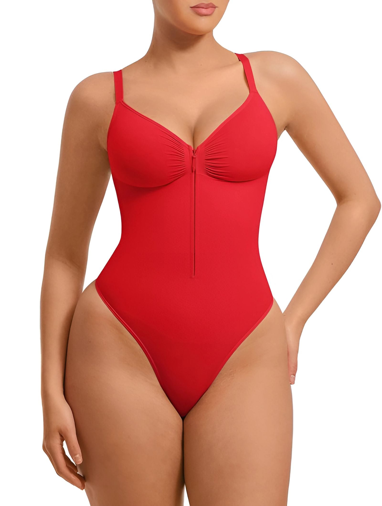 Snatch Zip Thong Bodysuit