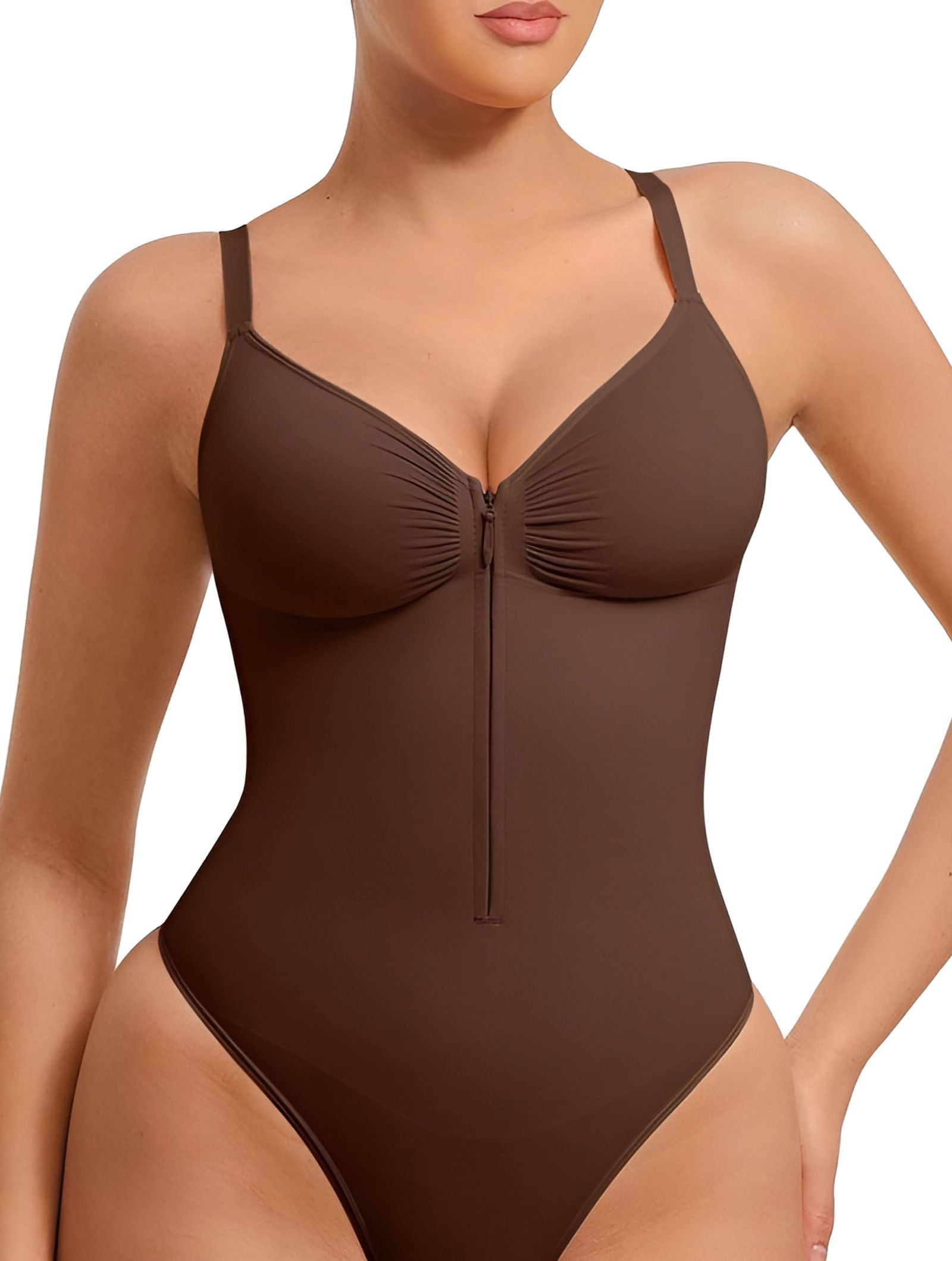 Snatch Zip Thong Bodysuit