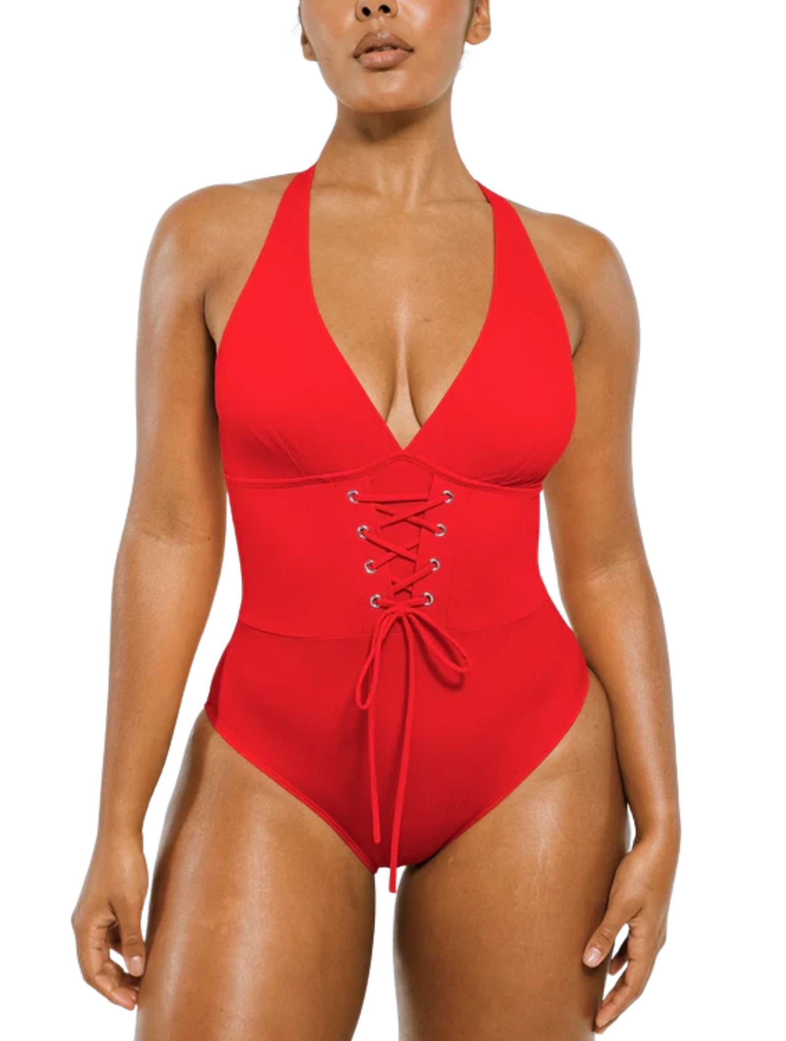 Sculpt Corset Plunge Swimsuit