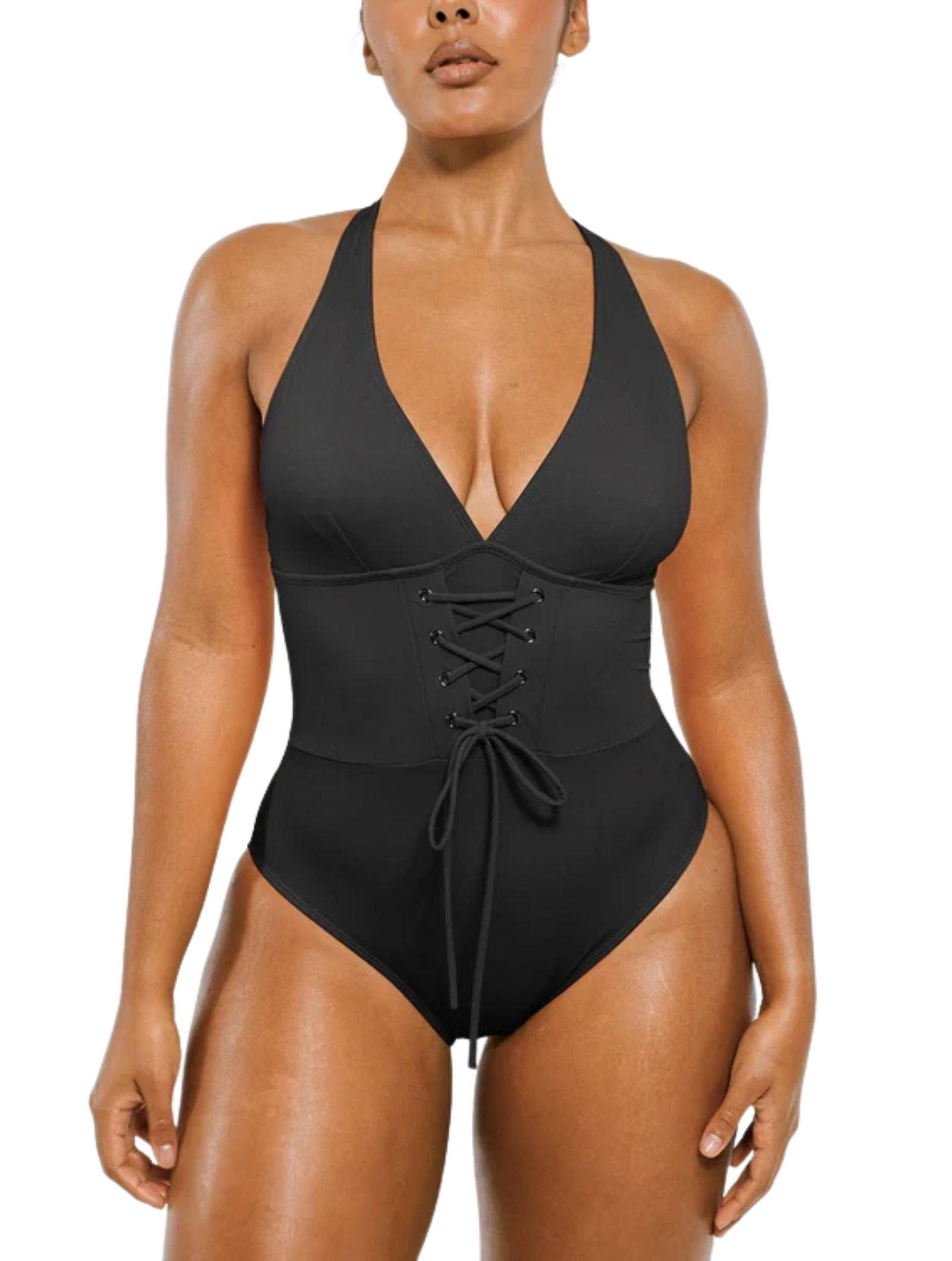 Sculpt Corset Plunge Swimsuit