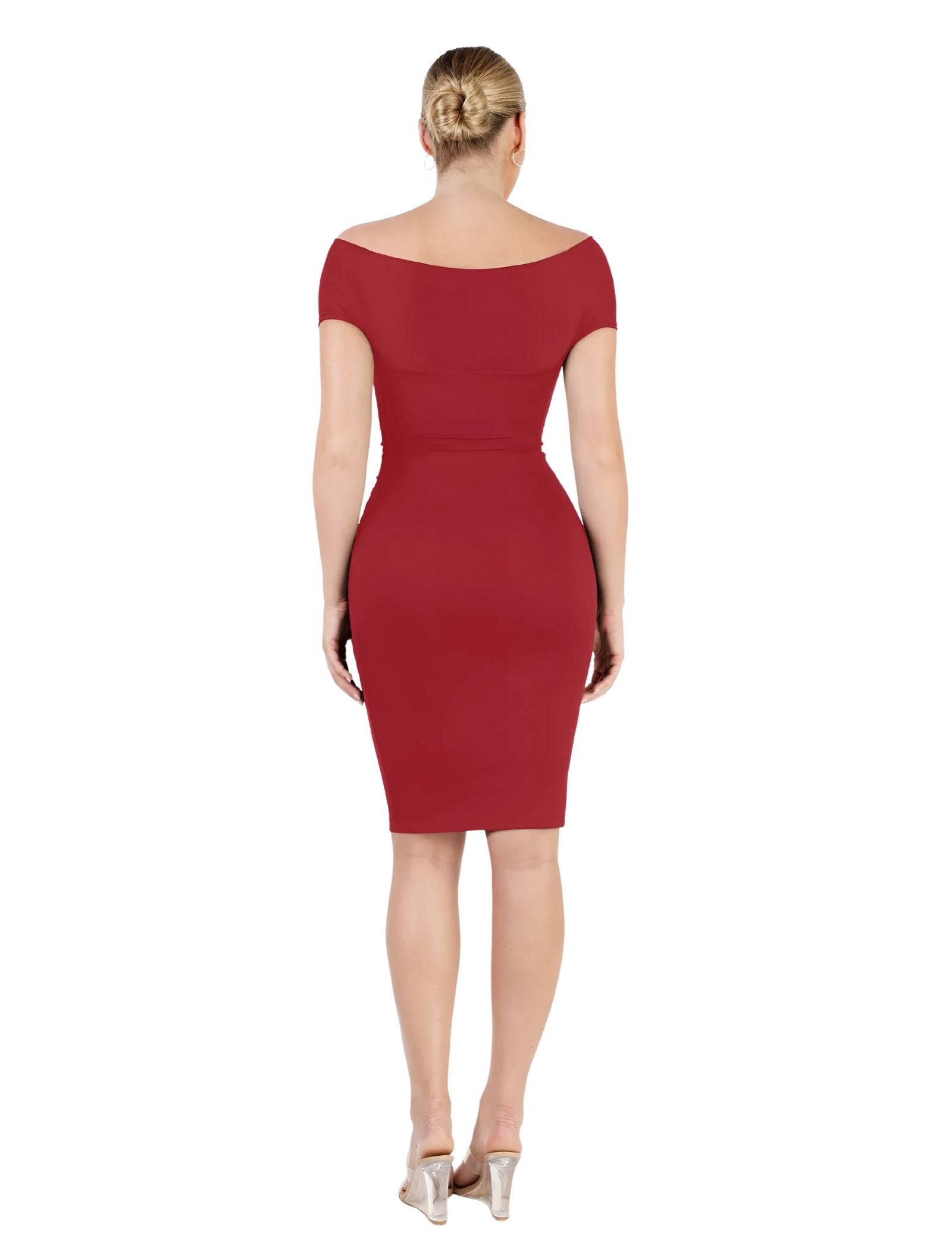 Snatch Ruched Off Shoulder Dress