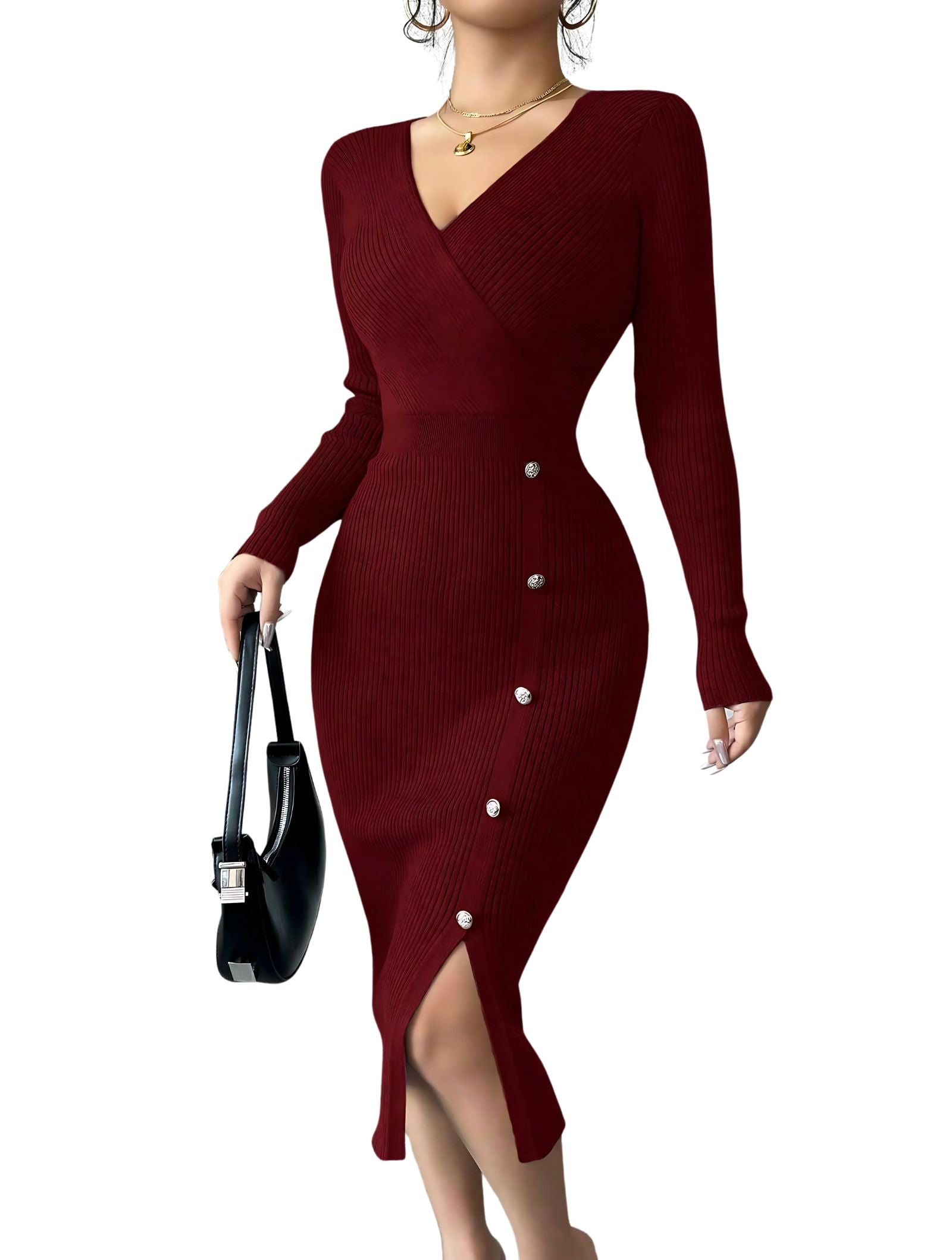Riviera Knit V-Neck Dress